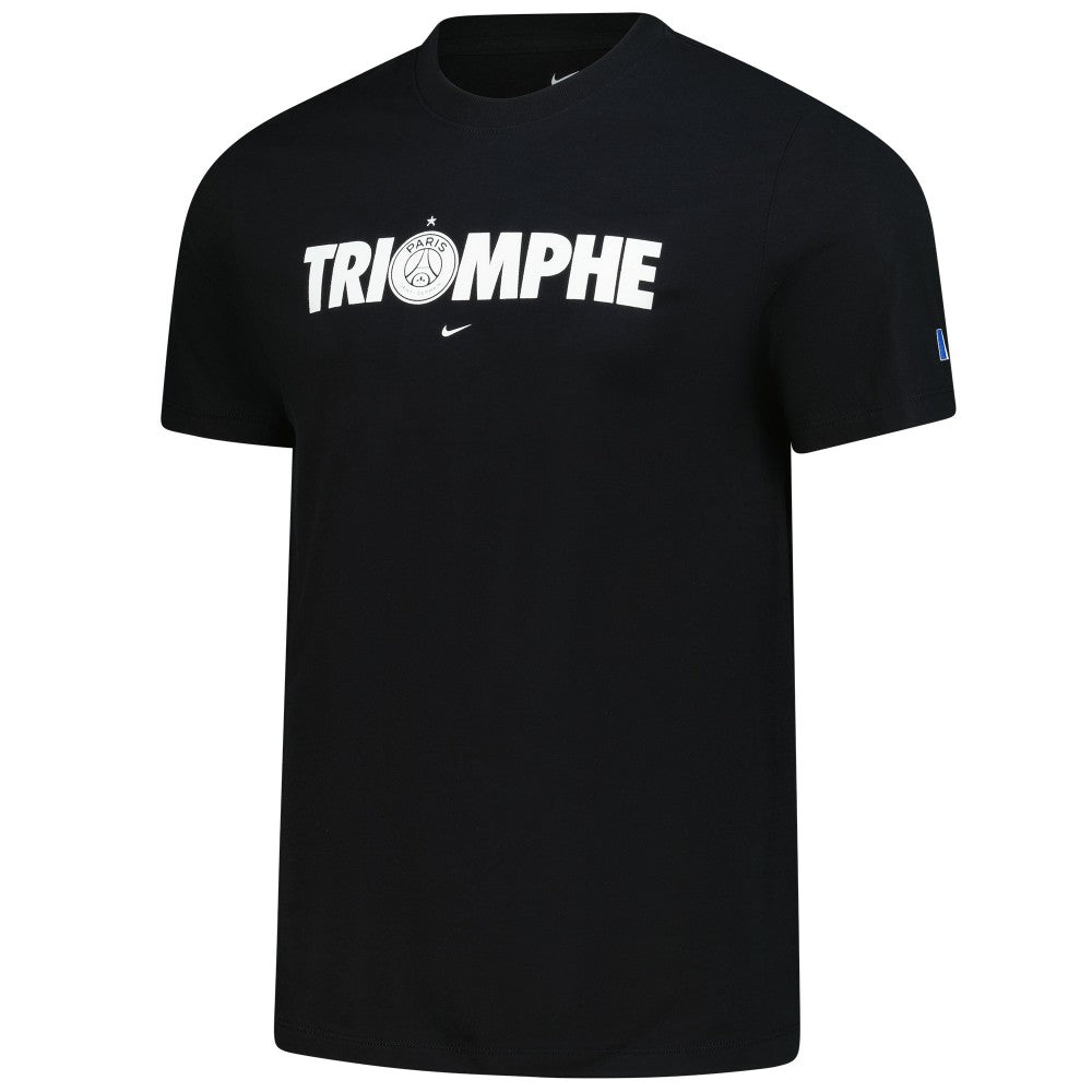 Paris Saint-Germain 2025 Champions of Europe Triomphe T-Shirt Black - Nike