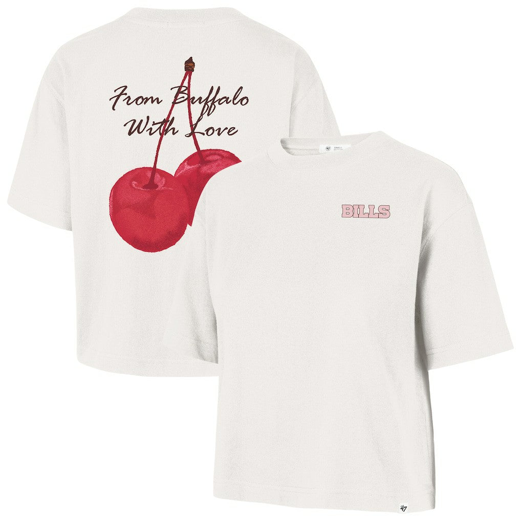 47 brand Buffalo Bills '47 Women's Love Letter Reed City T-Shirt Cream