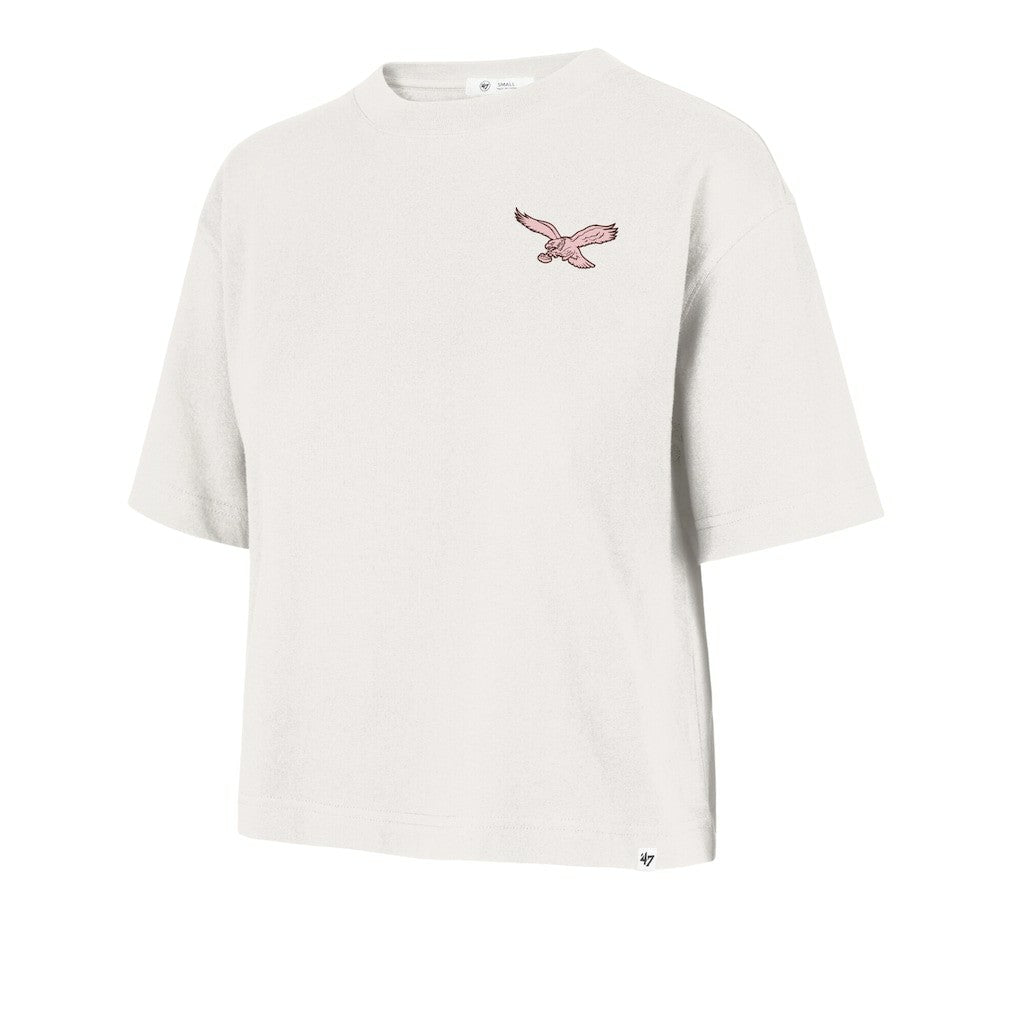 47 brand Philadelphia Eagles '47 Women's Love Letter Reed City T-Shirt Cream