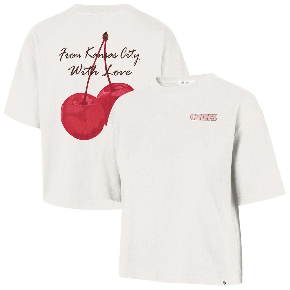 47 brand Kansas City Chiefs '47 Women's Love Letter Reed City T-Shirt Cream