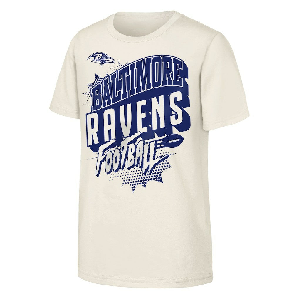 Baltimore Ravens Outerstuff Youth Action Comic T-Shirt Natural