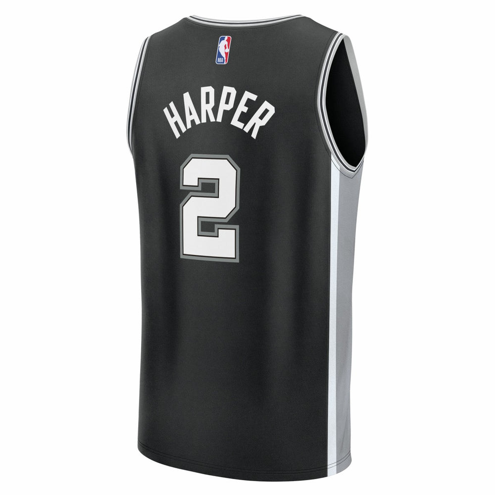 Dylan Harper San Antonio Spurs 2025 NBA Draft First Round Pick Fast Break Replica Jersey Icon Edition Black | Fanatics for sale