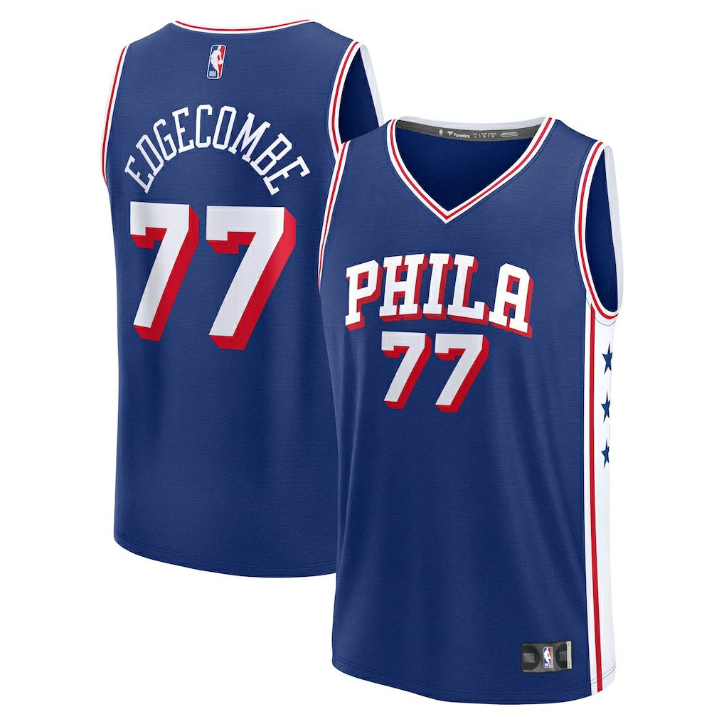 V. J. Edgecombe Philadelphia 76ers Youth 2025 NBA Draft First Round Pick Fast Break Replica Jersey Icon Edition Royal | Fanatics for sale