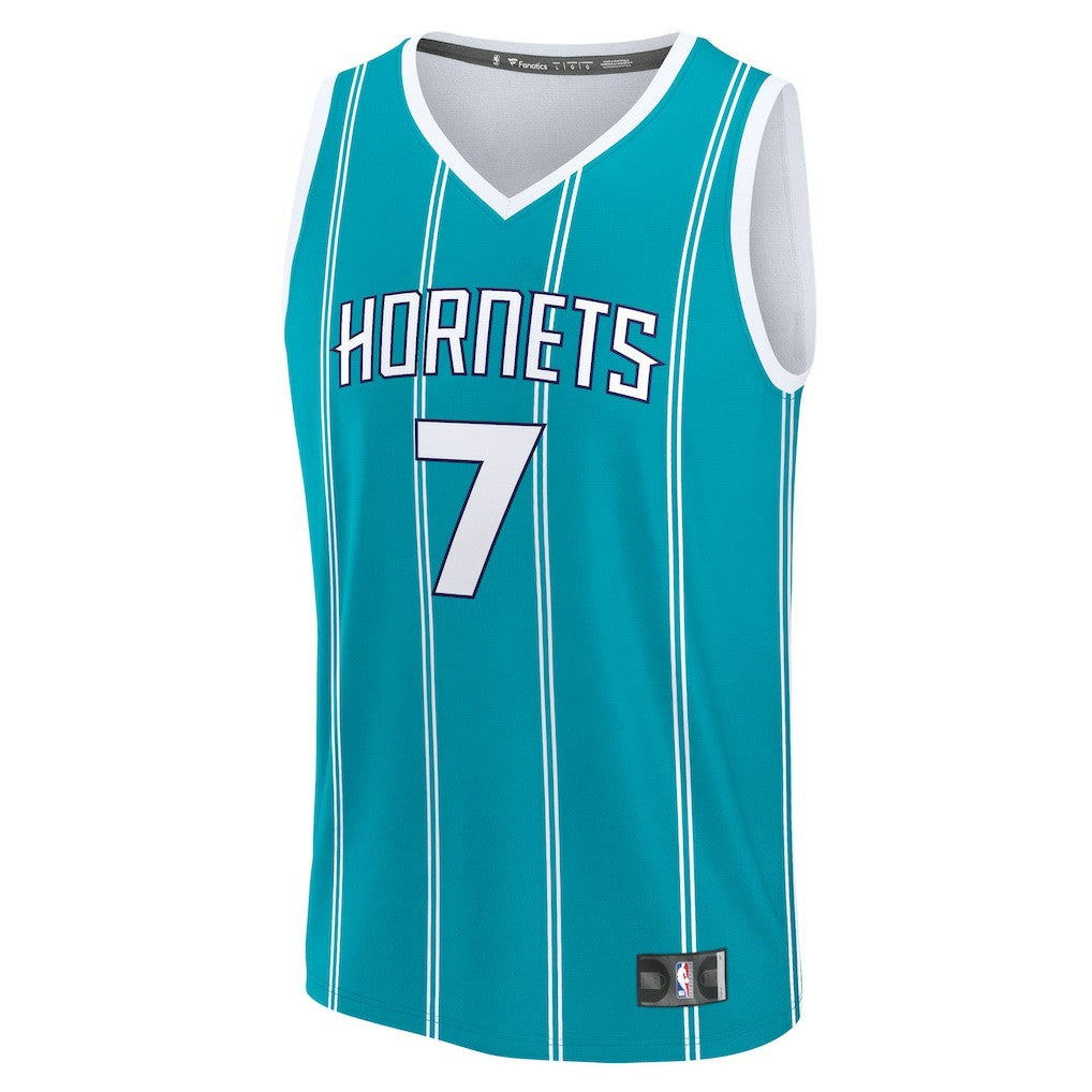 Kon Knueppel Charlotte Hornets 2025 NBA Draft First Round Pick Fast Break Replica Jersey Icon Edition Teal | Fanatics US