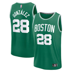 Hugo Gonzalez Boston Celtics Youth 2025 NBA Draft First Round Pick Fast Break Replica Jersey Icon Edition Kelly Green | Fanatics Lifestyle