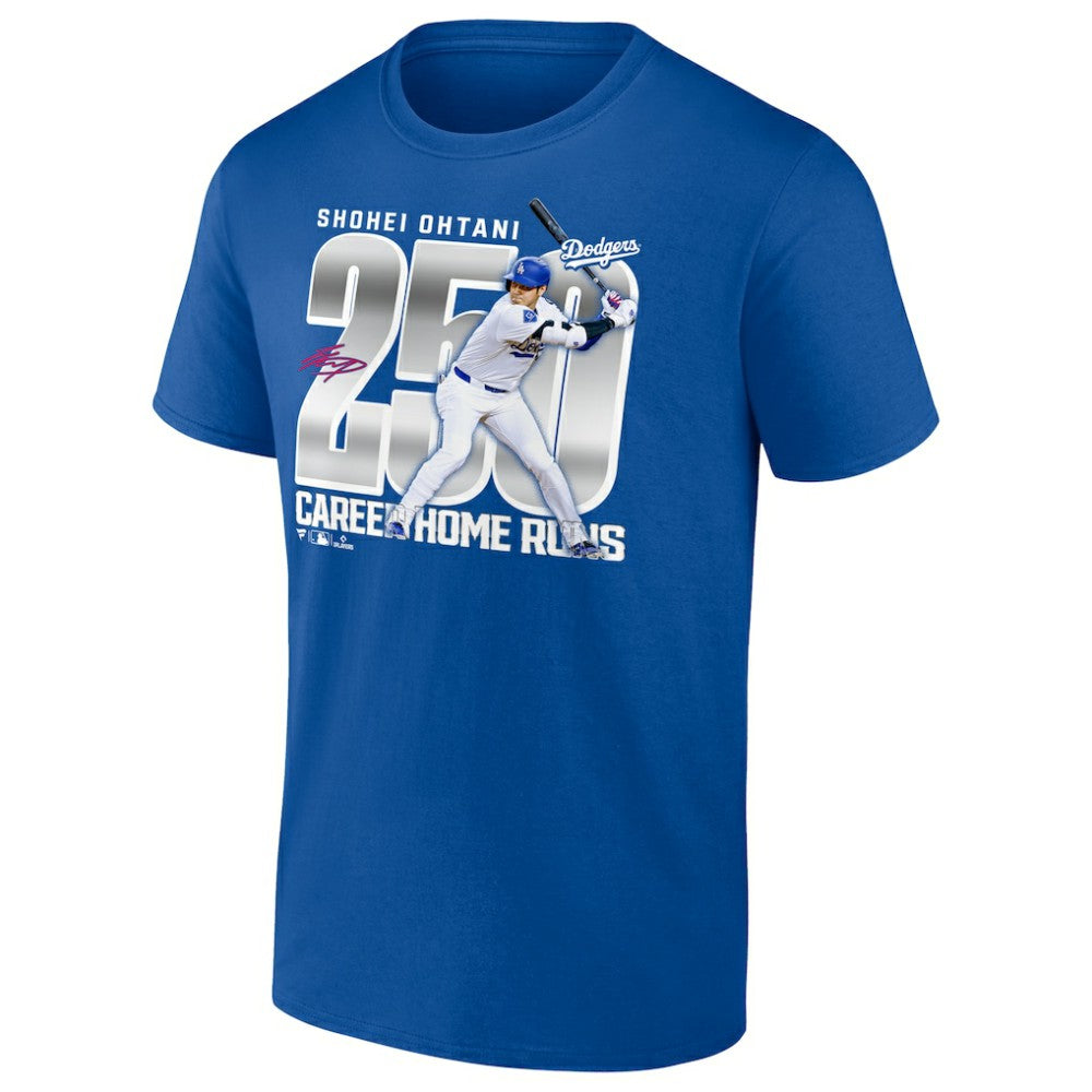 Shohei Ohtani Los Angeles Dodgers 250 Home Runs T-Shirt - Royal - MLB Sale