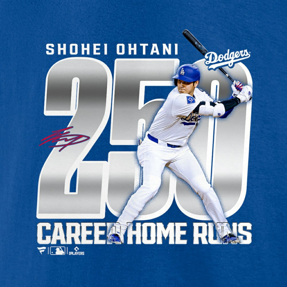 Shohei Ohtani Los Angeles Dodgers 250 Home Runs T-Shirt - Royal - MLB Sale
