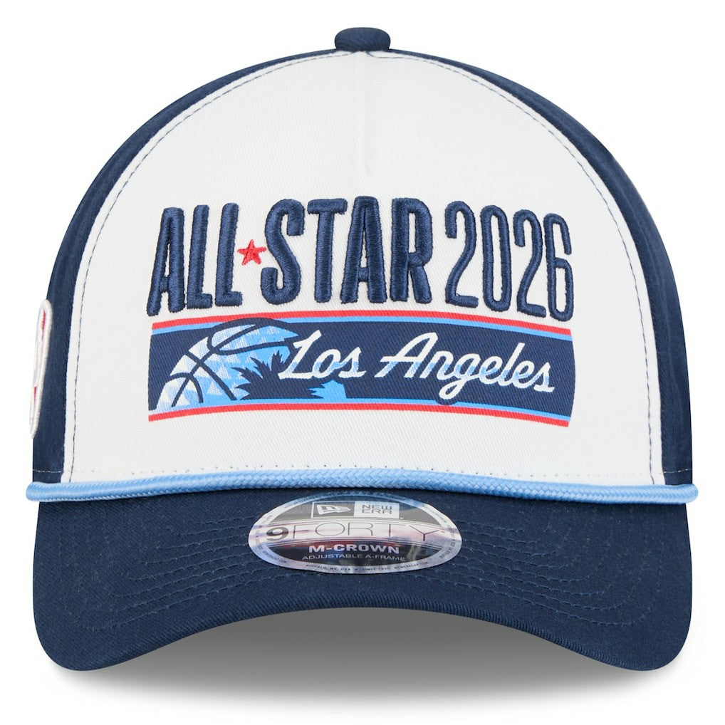2026 NBA All-Star Game A-Frame 9FORTY Adjustable Hat White/Navy | New Era
