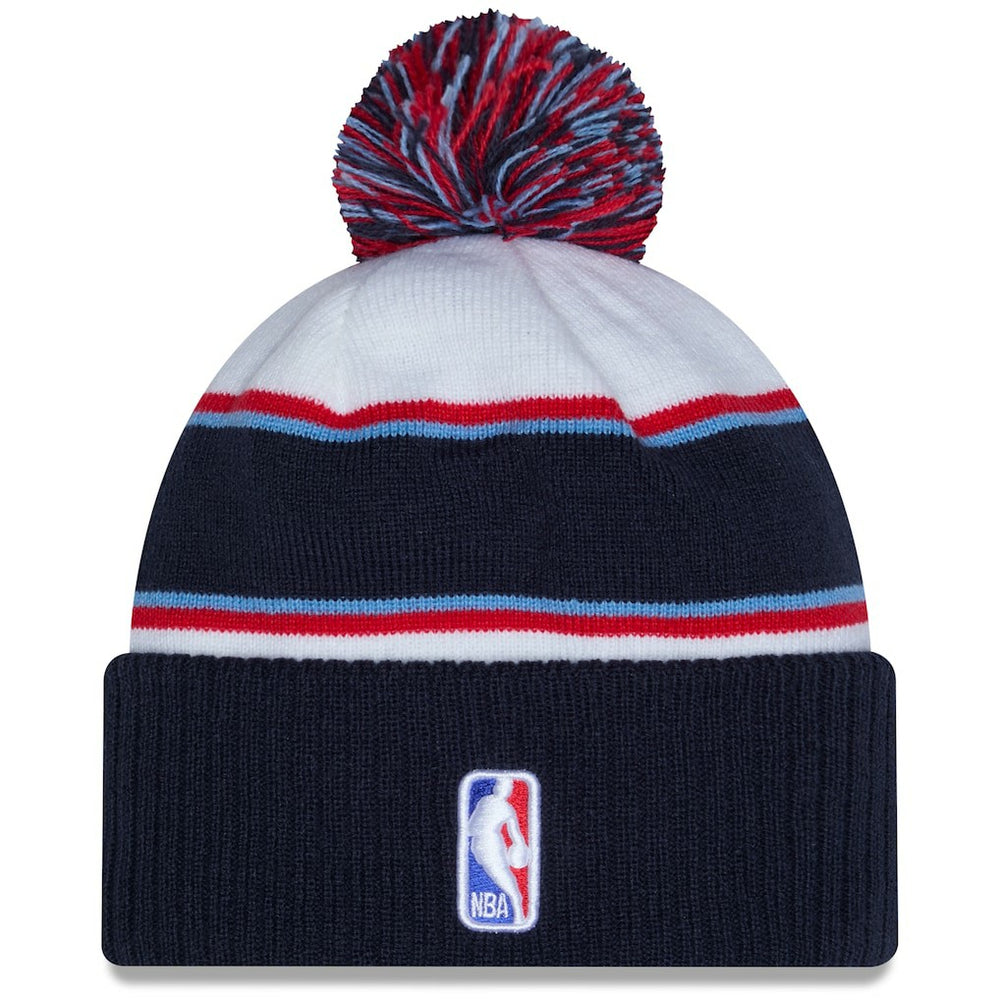 2026 NBA All-Star Game Cuffed Knit Hat with Pom White/Navy | New Era for sale