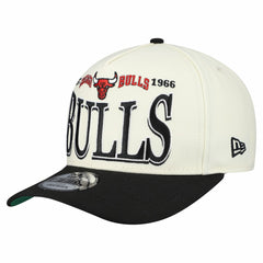 Chicago Bulls Stretched 2-Tone A-Frame 9FIFTY Adjustable Hat Cream/Black | New Era online