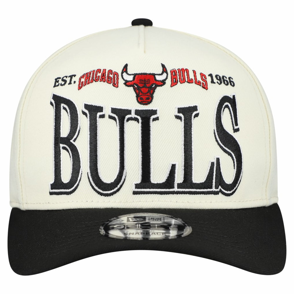Chicago Bulls Stretched 2-Tone A-Frame 9FIFTY Adjustable Hat Cream/Black | New Era online