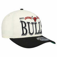 Chicago Bulls Stretched 2-Tone A-Frame 9FIFTY Adjustable Hat Cream/Black | New Era online
