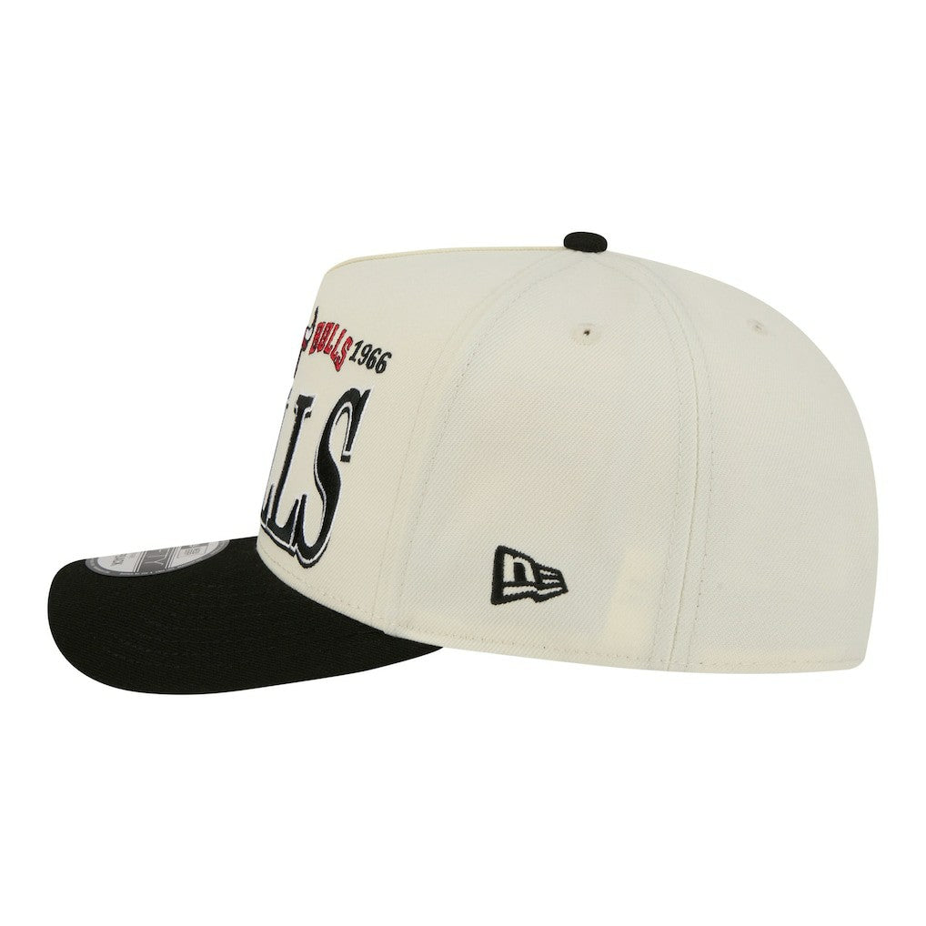 Chicago Bulls Stretched 2-Tone A-Frame 9FIFTY Adjustable Hat Cream/Black | New Era online