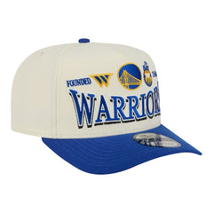 Golden State Warriors Stretched 2-Tone A-Frame 9FIFTY Adjustable Hat for sale Cream/Royal | New Era outlet