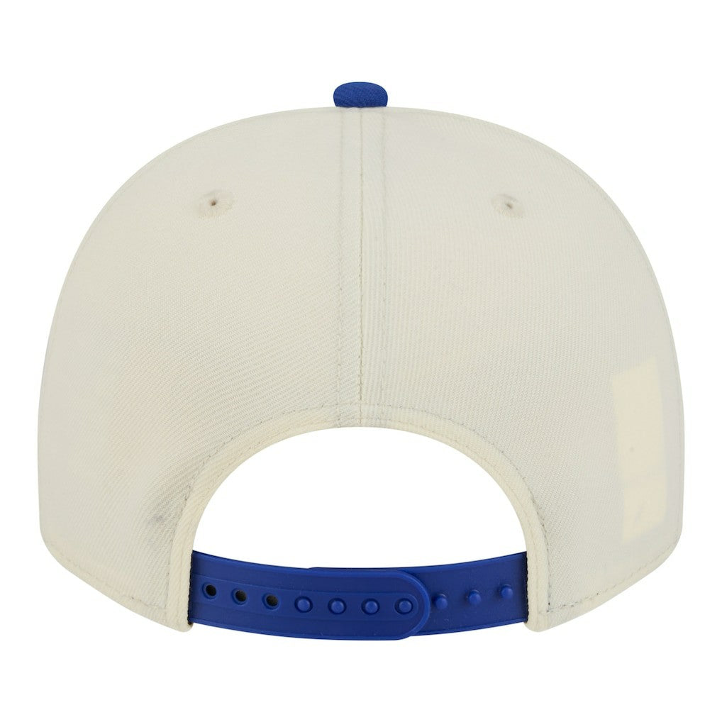 Golden State Warriors Stretched 2-Tone A-Frame 9FIFTY Adjustable Hat for sale Cream/Royal | New Era outlet