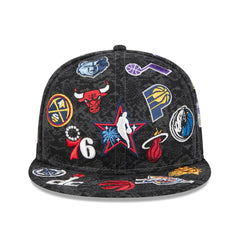 2026 NBA All-Star Game Allover Logos 59FIFTY Fitted Hat Black | New Era Lifestyle