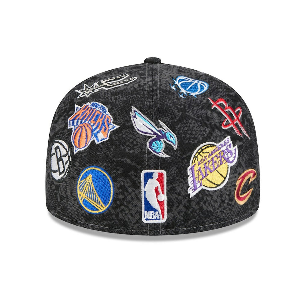 2026 NBA All-Star Game Allover Logos 59FIFTY Fitted Hat Black | New Era Lifestyle