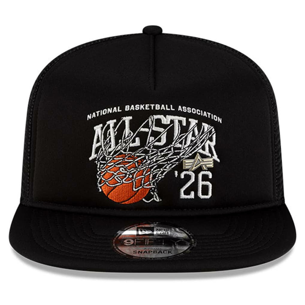 2026 NBA All-Star Game x Alpha Industries 9FIFTY Snapback Trucker Hat Black | New Era Near Me