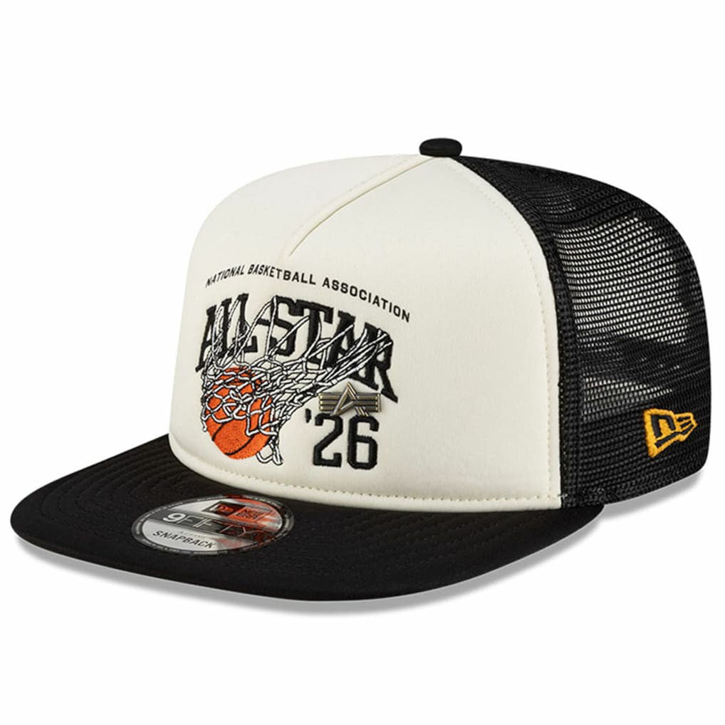 2026 NBA All-Star Game x Alpha Industries 9FIFTY Snapback Trucker Hat White/Black | New Era