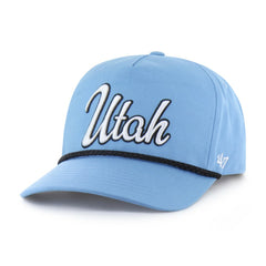 Utah Mammoth '47 Overhand Logo Side Patch Adjustable Hitch Hat - Light Blue - NHL 203255149