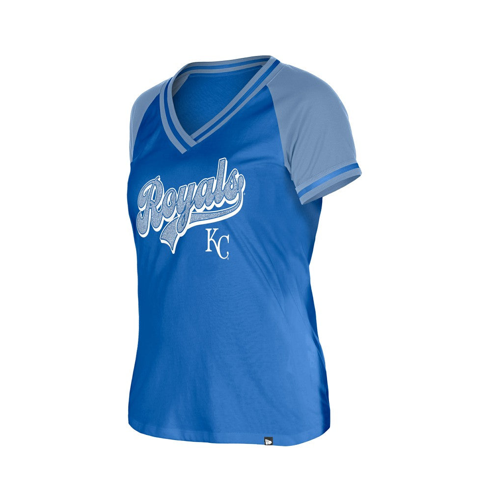 Kansas City Royals New Era Women's Gameday V-Neck T-Shirt - Royal - New Era Online