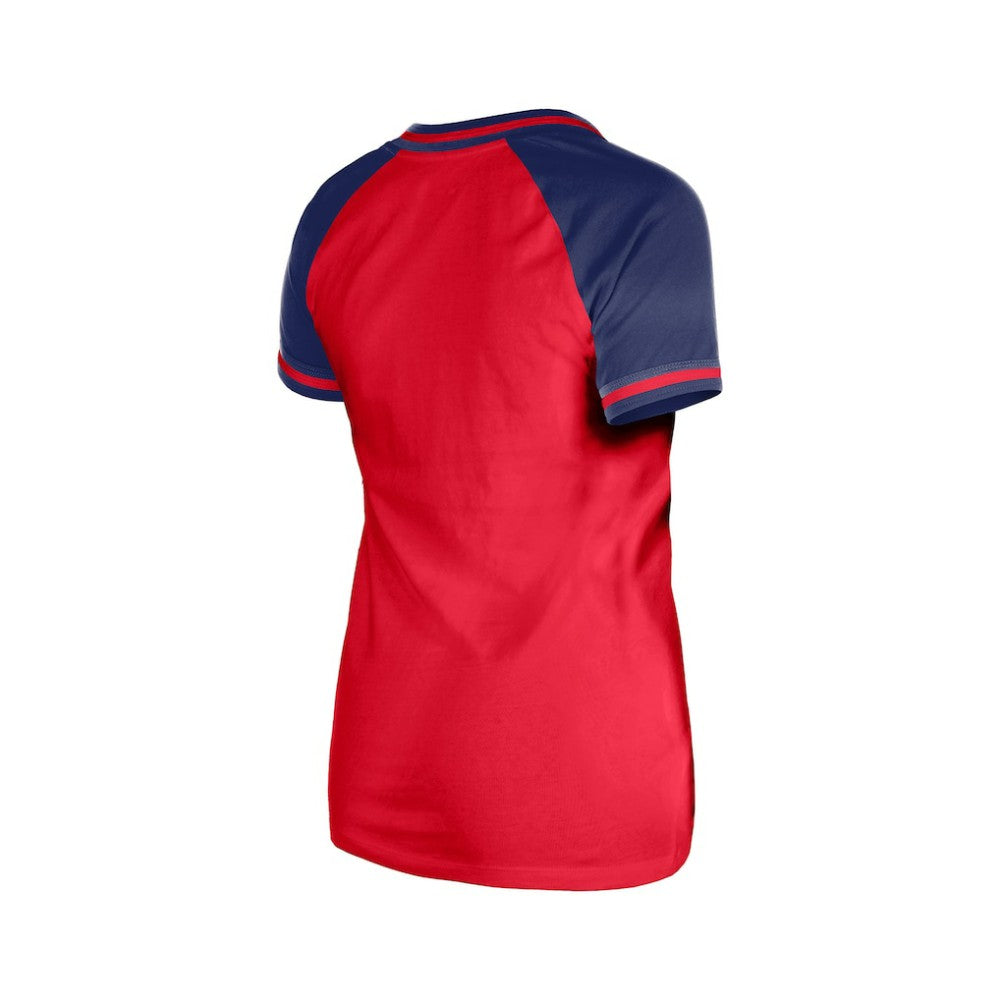 Philadelphia Phillies New Era Women's Gameday V-Neck T-Shirt - Red - New Era Lifestyle
