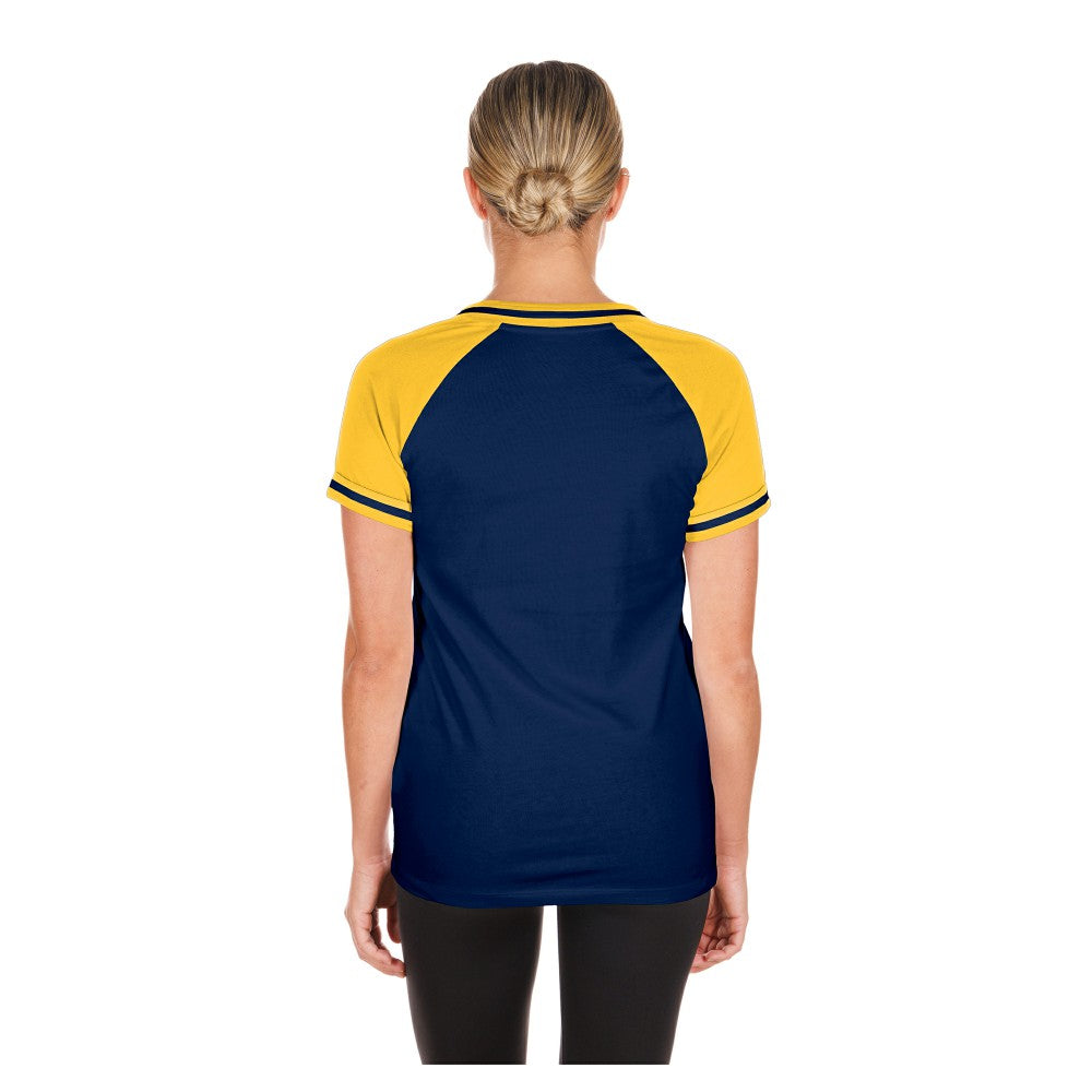 Milwaukee Brewers New Era Women's Gameday V-Neck T-Shirt - Navy - New Era Online