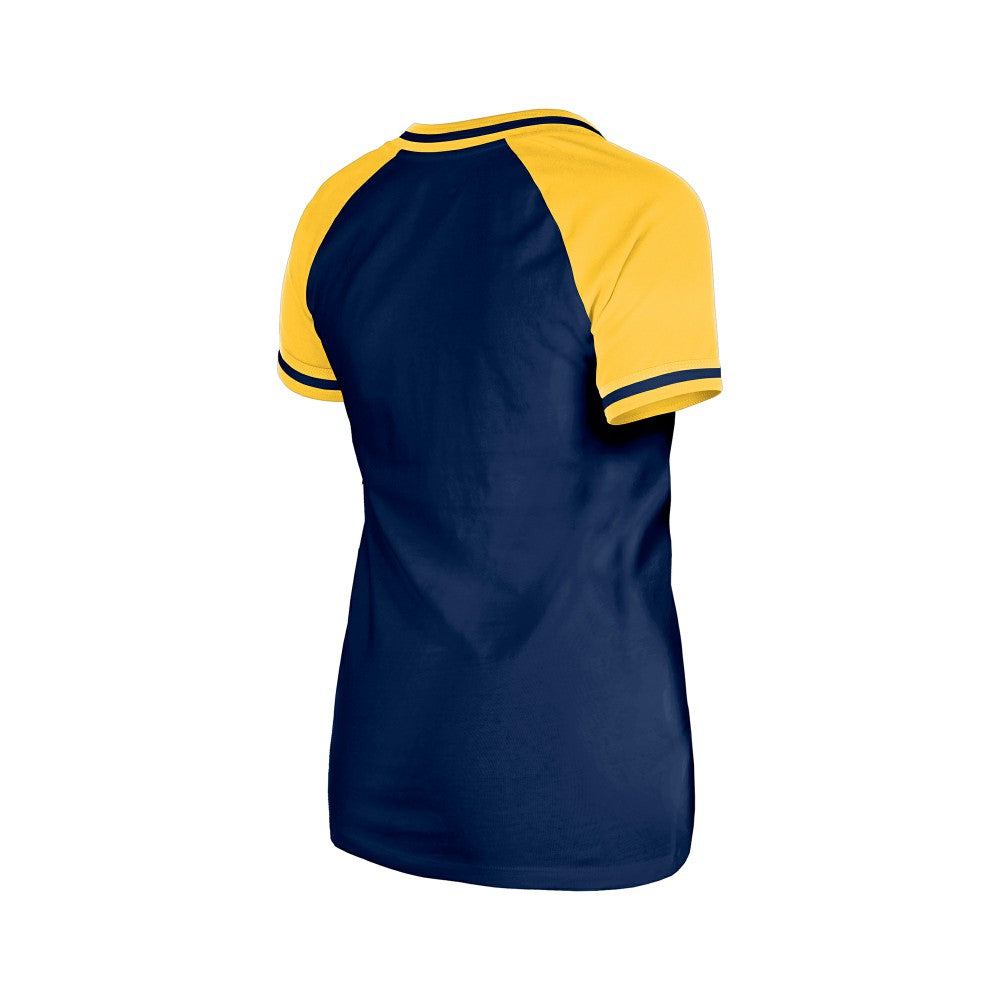 Milwaukee Brewers New Era Women's Gameday V-Neck T-Shirt - Navy - New Era Online