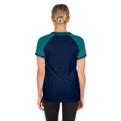 Seattle Mariners New Era Women's Gameday V-Neck T-Shirt - Navy - New Era Lifestyle