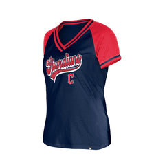 Cleveland Guardians New Era Women's Gameday V-Neck T-Shirt - Navy - New Era Discount
