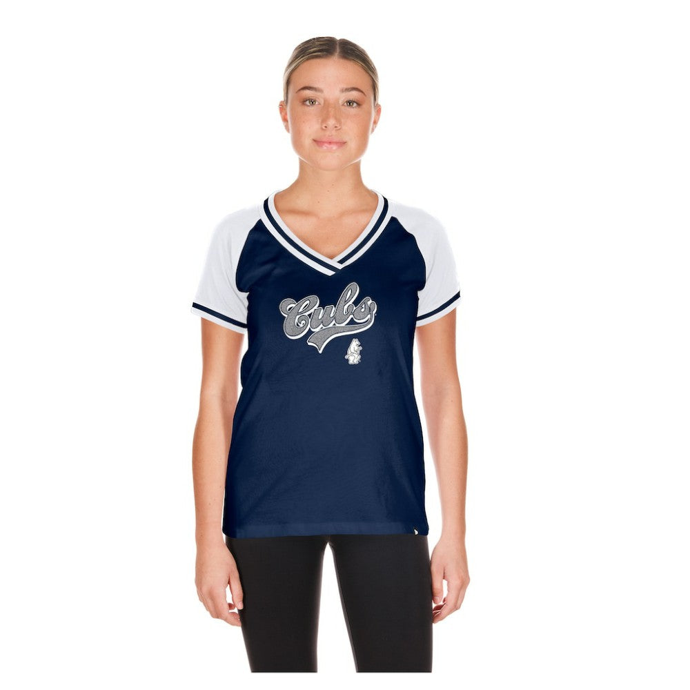 Chicago Cubs New Era Women's Gameday V-Neck T-Shirt - Navy - New Era Online