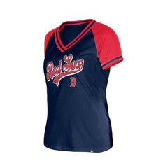 Boston Red Sox New Era Women's Gameday V-Neck T-Shirt - Navy - New Era Discount