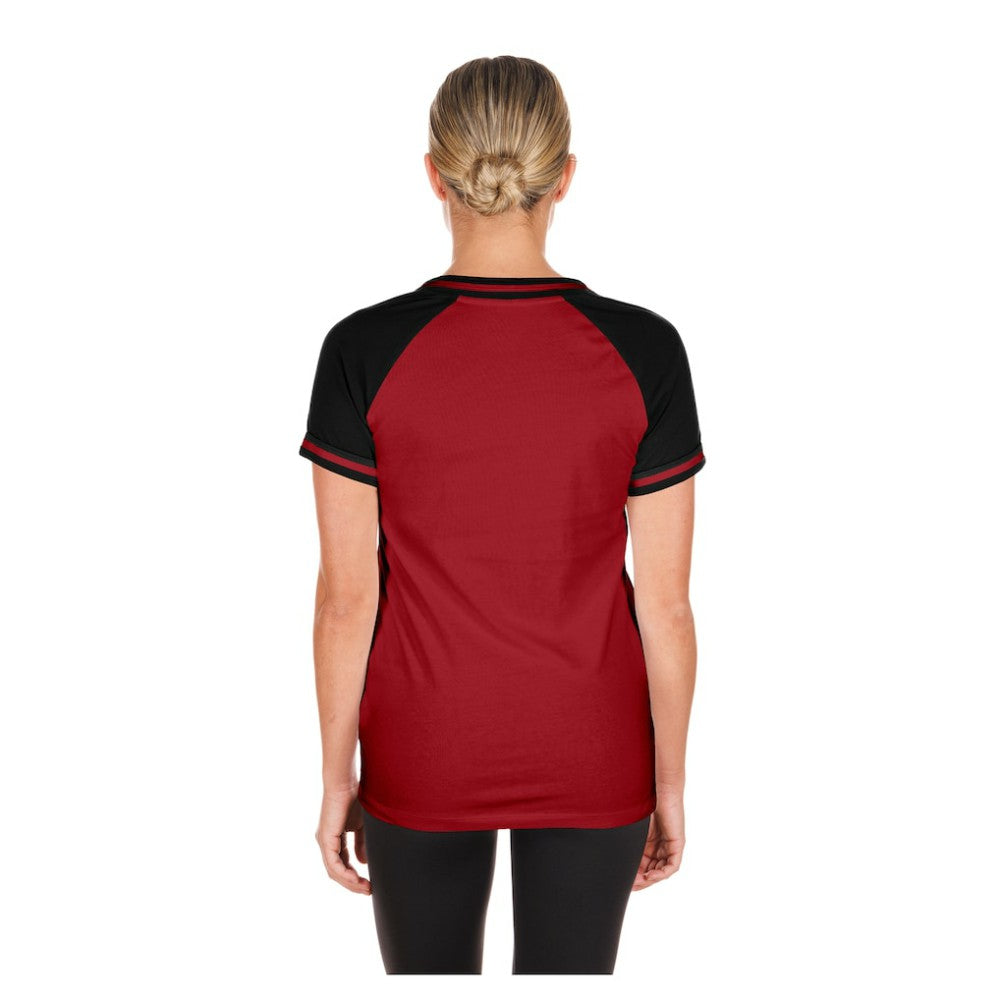 Arizona Diamondbacks New Era Women's Gameday V-Neck T-Shirt - Red - New Era Lifestyle