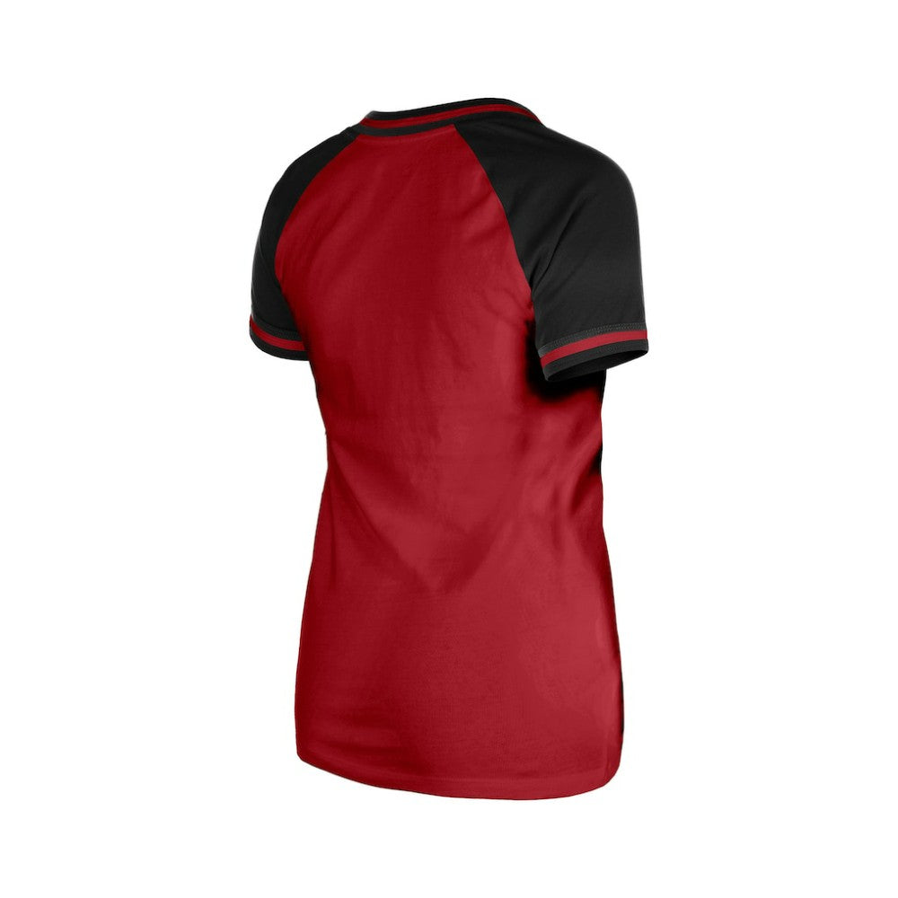 Arizona Diamondbacks New Era Women's Gameday V-Neck T-Shirt - Red - New Era Lifestyle