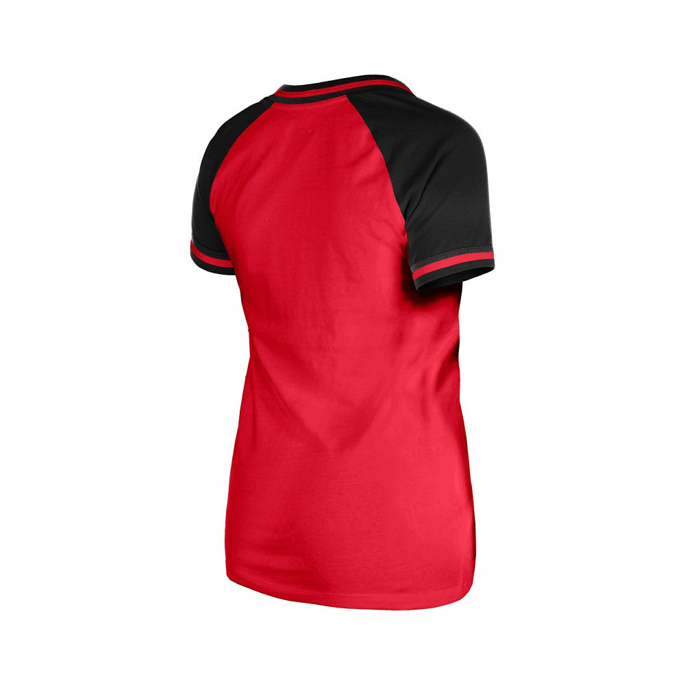 Cincinnati Reds New Era Women's Gameday V-Neck T-Shirt - Red - New Era Online