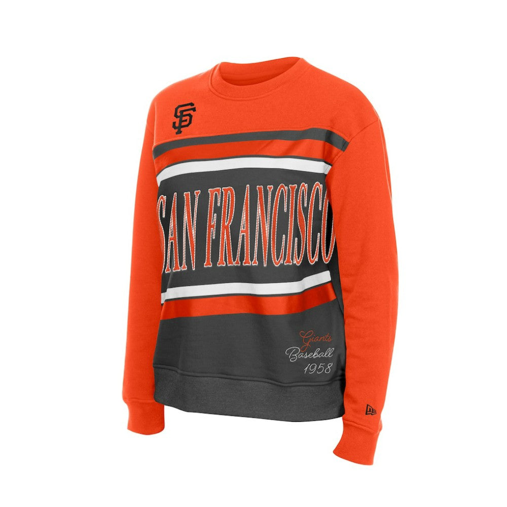San Francisco Giants New Era Women's Gameday Fleece Sweatshirt - Gray/Orange - New Era on Sale