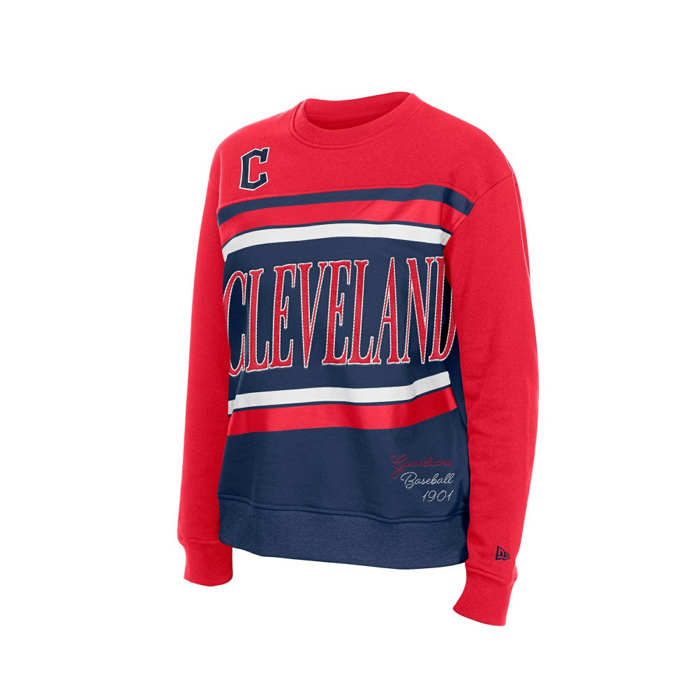 Cleveland Guardians New Era Women's Gameday Fleece Sweatshirt - Navy/Red - New Era Sale