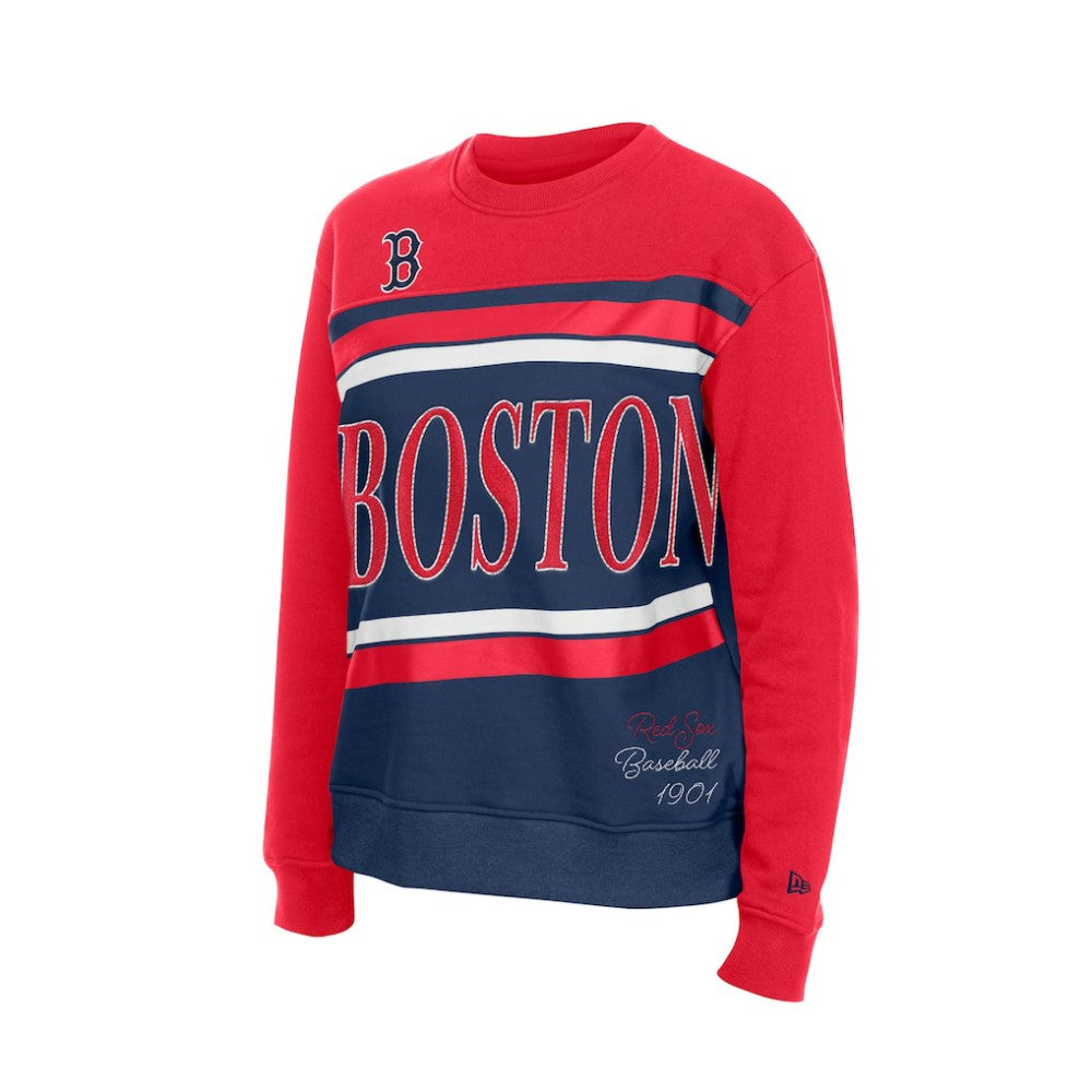 Boston Red Sox New Era Women's Gameday Fleece Sweatshirt - Navy/Red - New Era Sale