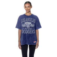 Los Angeles Dodgers New Era Women's Oversized Boyfriend T-Shirt - Blue - New Era Lifestyle