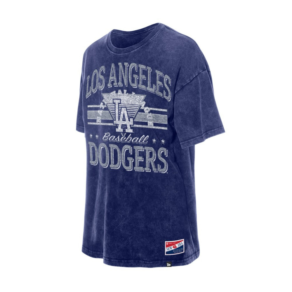 Los Angeles Dodgers New Era Women's Oversized Boyfriend T-Shirt - Blue - New Era Lifestyle