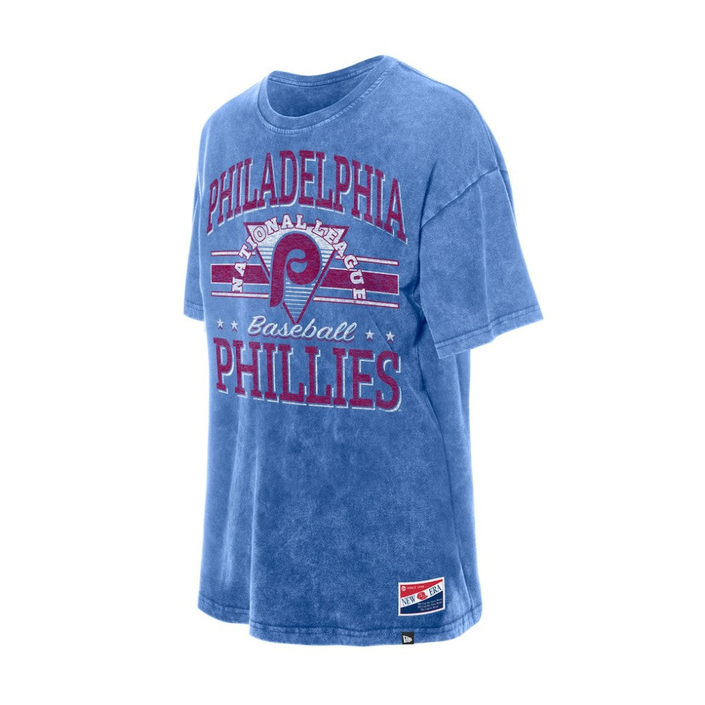 Philadelphia Phillies New Era Women's Oversized Boyfriend T-Shirt - Light Blue - New Era Lifestyle