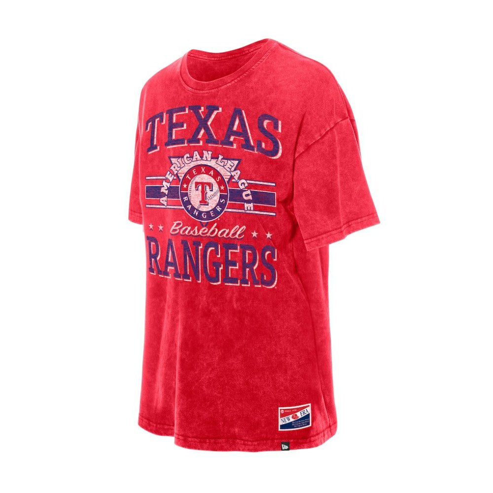 Texas Rangers New Era Women's Oversized Boyfriend T-Shirt - Red - New Era Sale