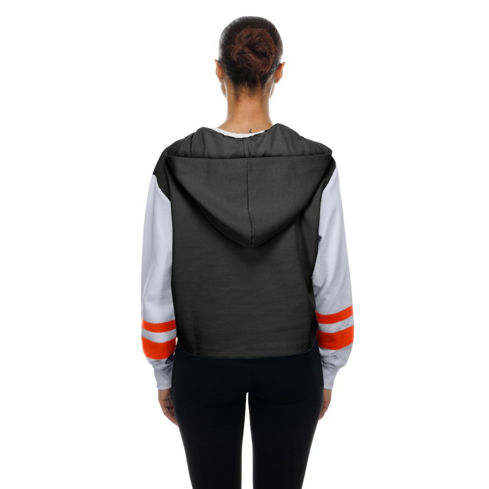 San Francisco Giants New Era Women's Boxy Lace-Up Hoodie - Black - New Era Sale