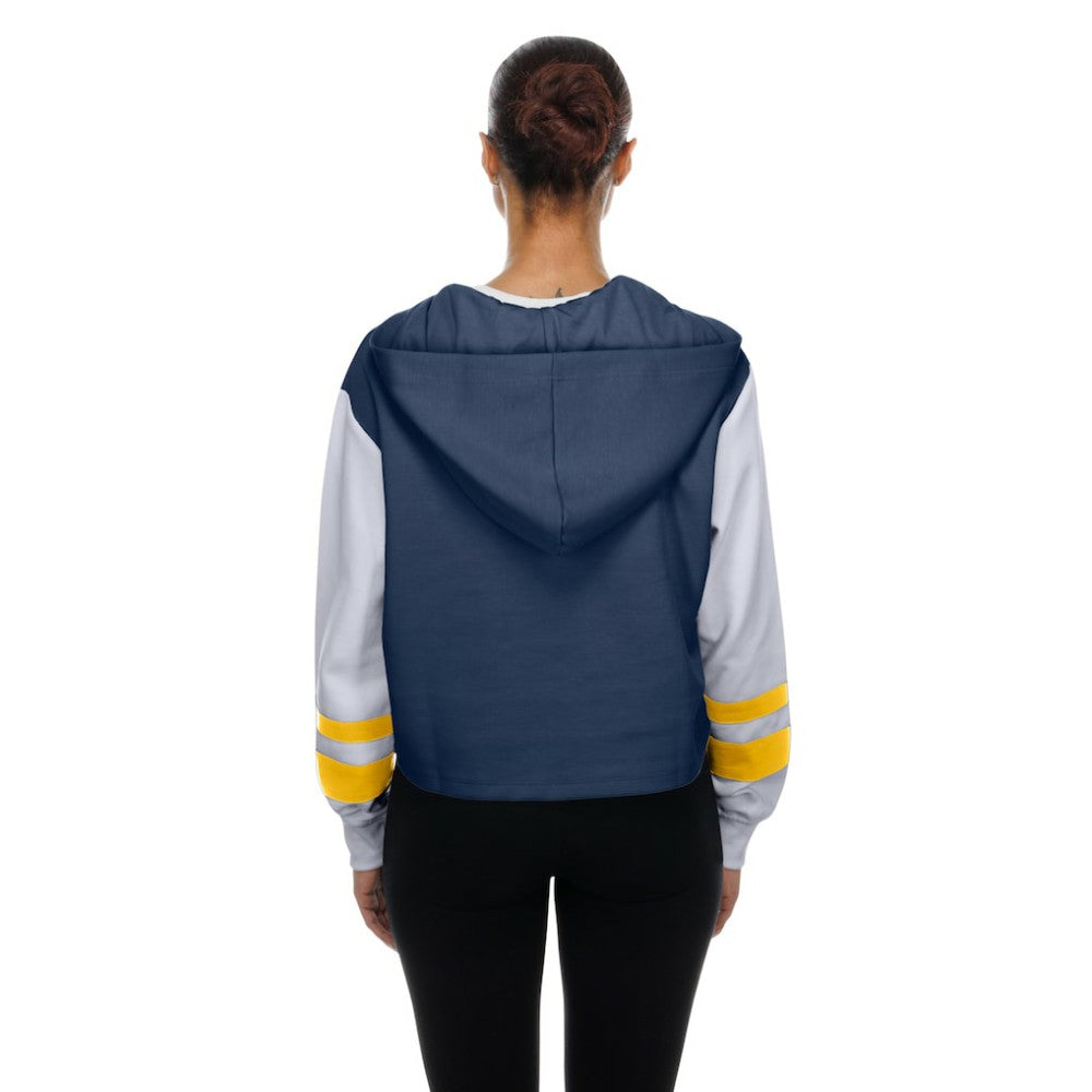 Milwaukee Brewers New Era Women's Boxy Lace-Up Hoodie - Navy - New Era Discount