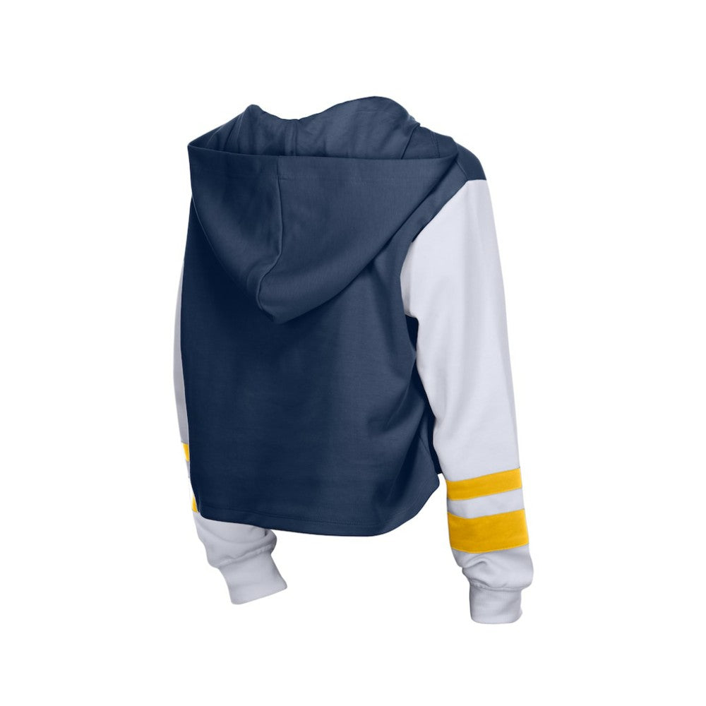 Milwaukee Brewers New Era Women's Boxy Lace-Up Hoodie - Navy - New Era Discount