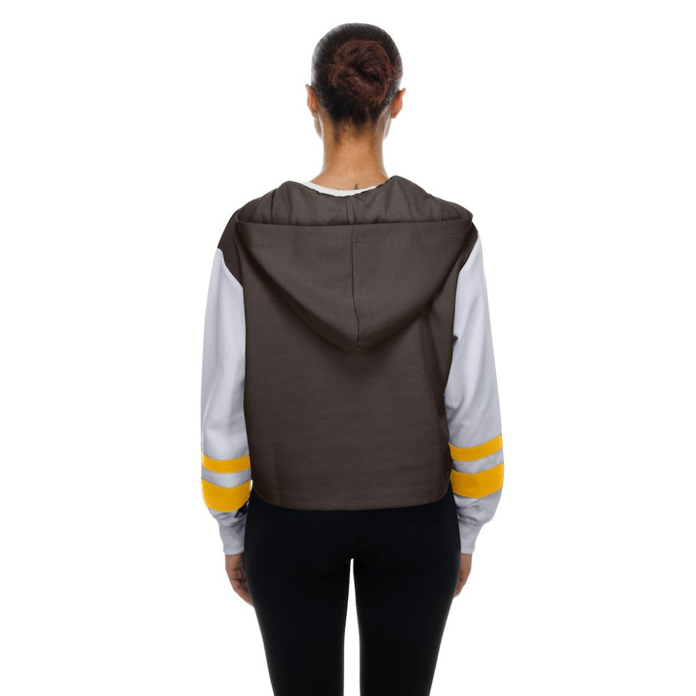 San Diego Padres New Era Women's Boxy Lace-Up Hoodie - Brown - New Era Discount
