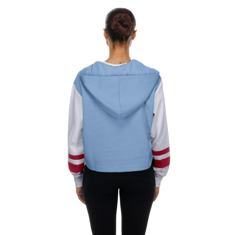 Philadelphia Phillies New Era Women's Boxy Lace-Up Hoodie - Light Blue - New Era Lifestyle