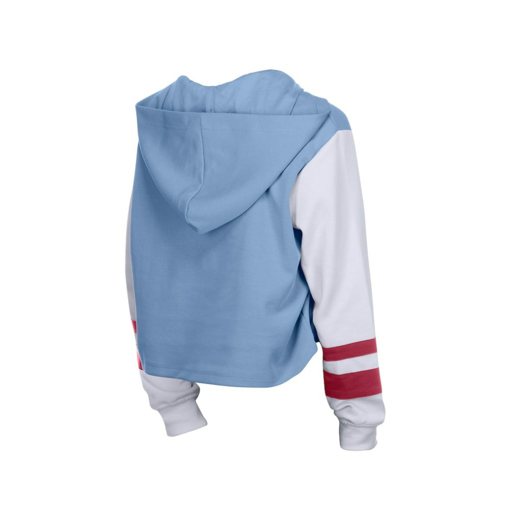 Philadelphia Phillies New Era Women's Boxy Lace-Up Hoodie - Light Blue - New Era Lifestyle