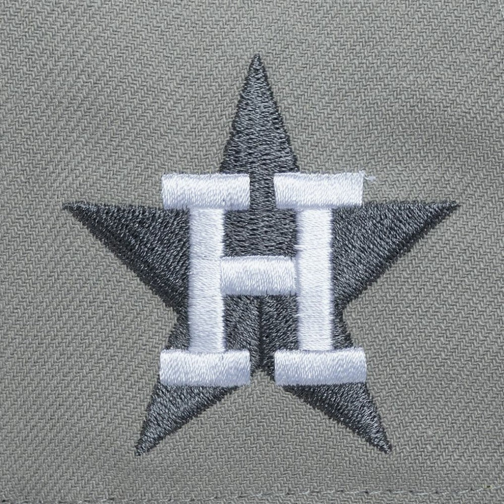 Houston Astros Mitchell & Ness Cooperstown Thunderstorm Head Coach Pro-Crown Adjustable Hat - Gray - Mitchell & Ness on Sale