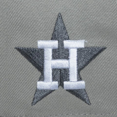 Houston Astros Mitchell & Ness Cooperstown Thunderstorm Head Coach Pro-Crown Adjustable Hat - Gray - Mitchell & Ness on Sale